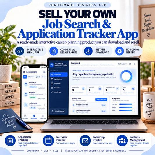 💼 Job Search & Application Tracker App — Ready-Made Digital Product