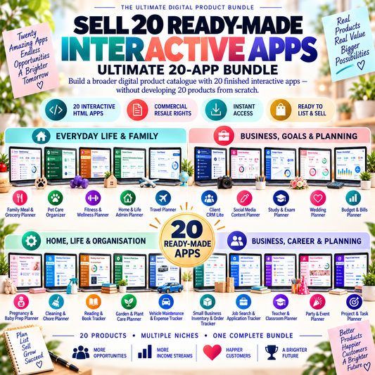 🚀📦 Ultimate 20-App Bundle — Ready-Made Digital Products