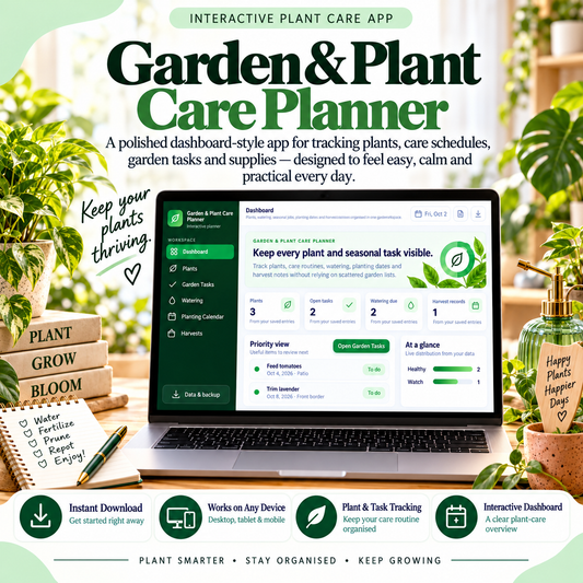 🌱📱 Garden & Plant Care Planner App — Interactive Personal Planner