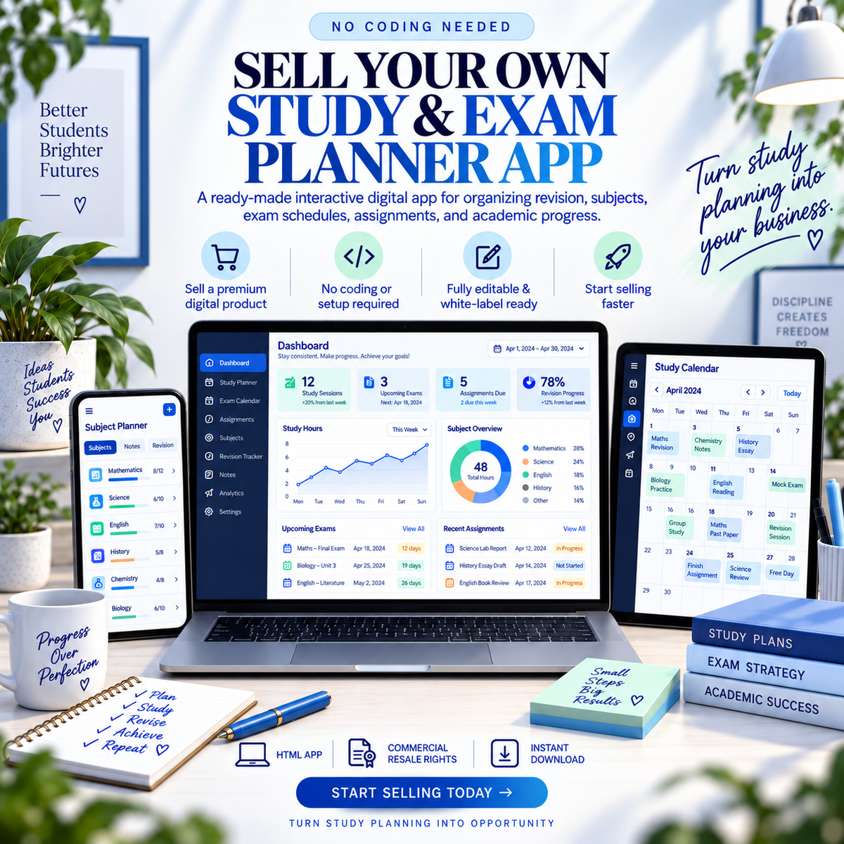 🎓📱 Study & Exam Planner App — Ready-Made Digital Product