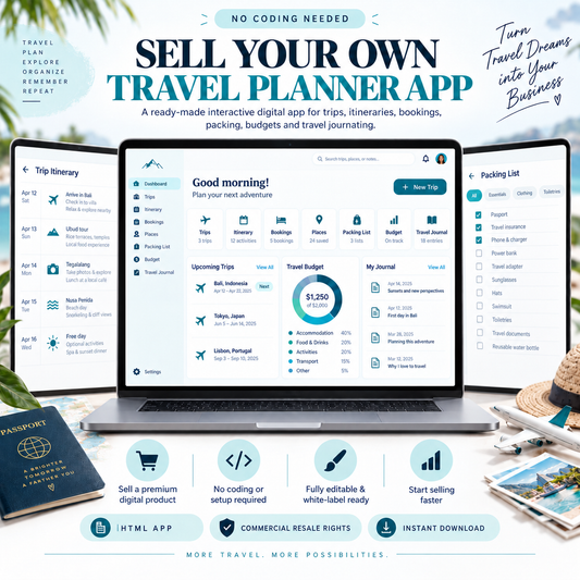 ✈️📱 Travel Planner App — Ready-Made Digital Product