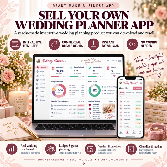 💍📱 Wedding Planner App — Ready-Made Digital Product