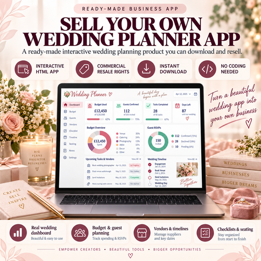 💍📱 Wedding Planner App — Ready-Made Digital Product