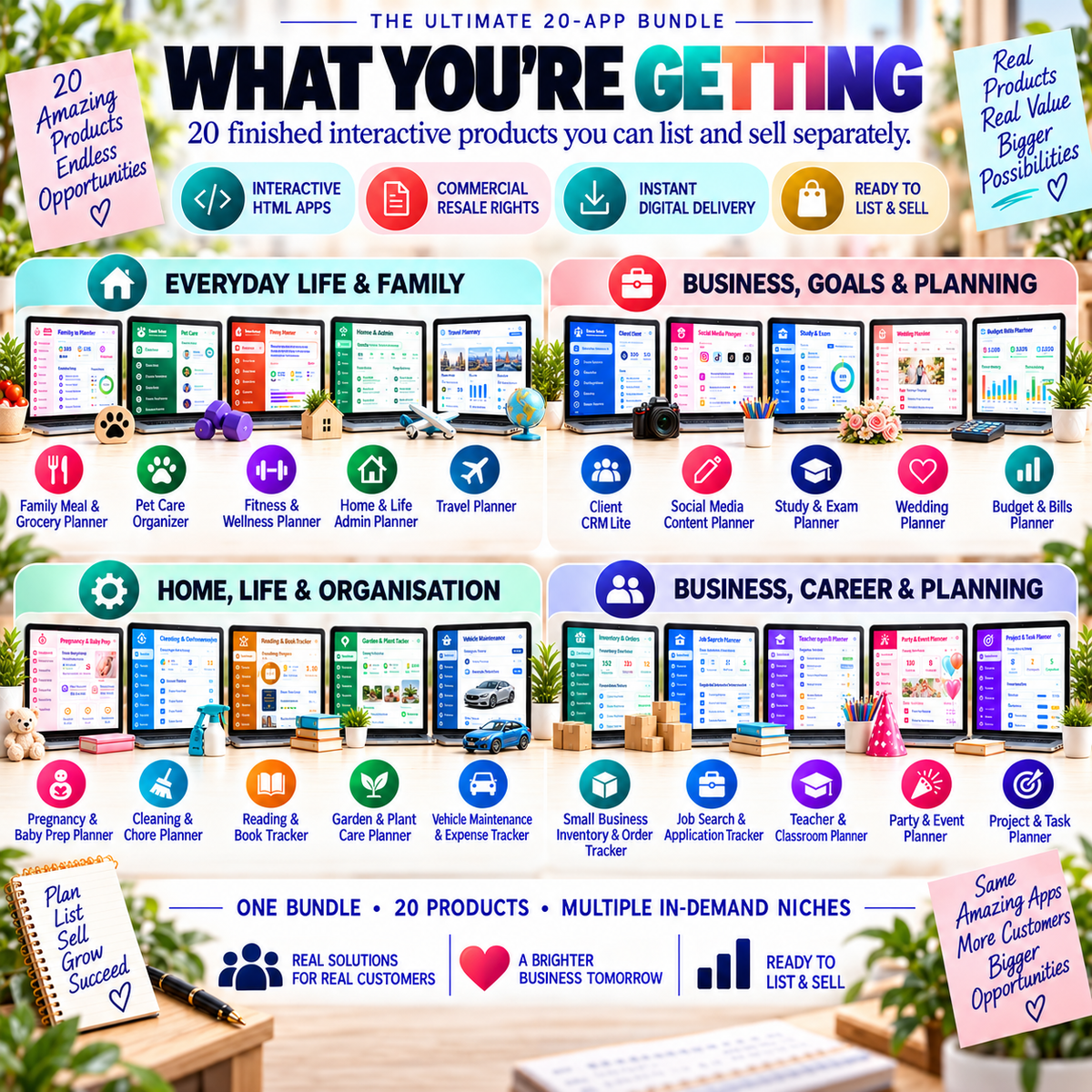 🚀📦 Ultimate 20-App Bundle — Ready-Made Digital Products