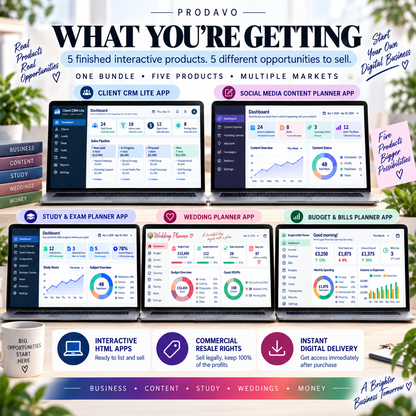 💼📦 Business, Goals & Planning 5-App Bundle — Ready-Made Digital Products