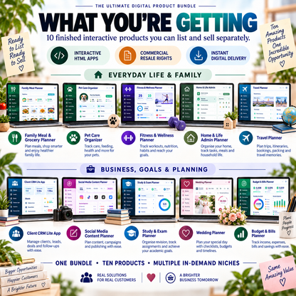 🚀📦 Ultimate 10-App Bundle — Ready-Made Digital Products