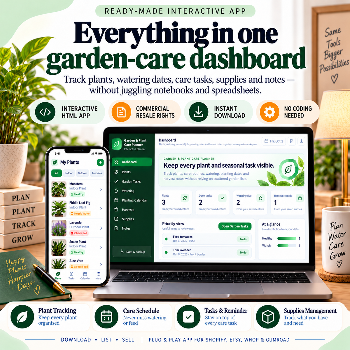 🌱📱 Garden & Plant Care Planner App — Interactive Personal Planner
