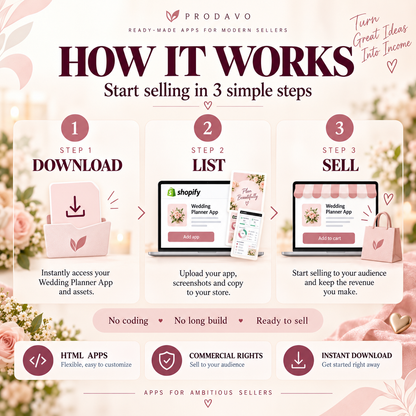 💍📱 Wedding Planner App — Ready-Made Digital Product