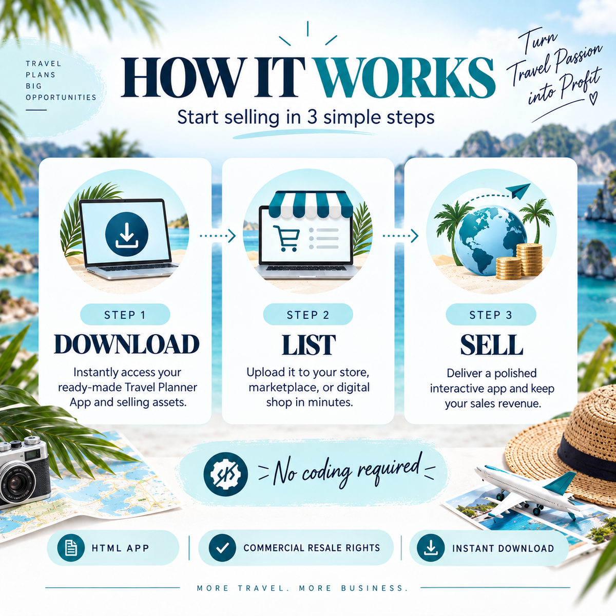✈️📱 Travel Planner App — Ready-Made Digital Product