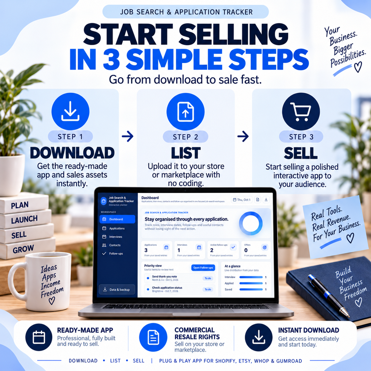 💼 Job Search & Application Tracker App — Ready-Made Digital Product
