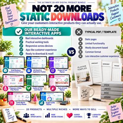 🚀📦 Ultimate 20-App Bundle — Ready-Made Digital Products