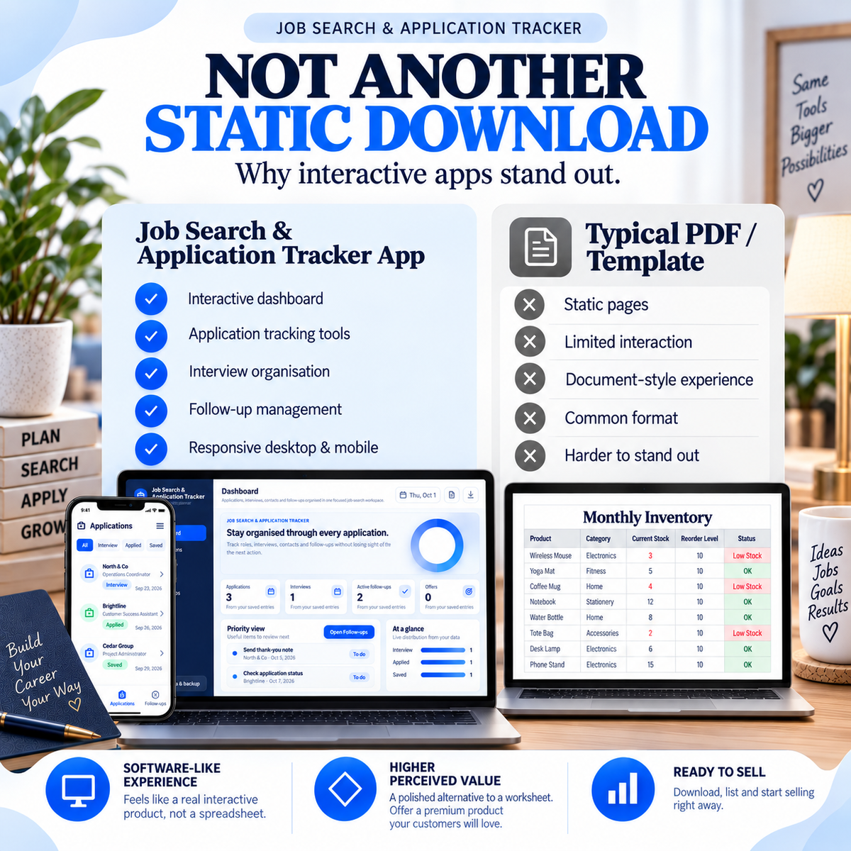💼 Job Search & Application Tracker App — Ready-Made Digital Product