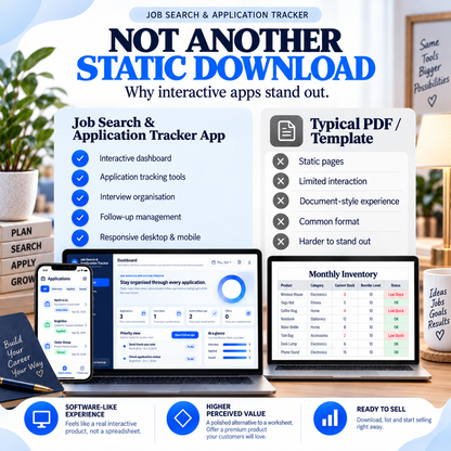 💼 Job Search & Application Tracker App — Ready-Made Digital Product