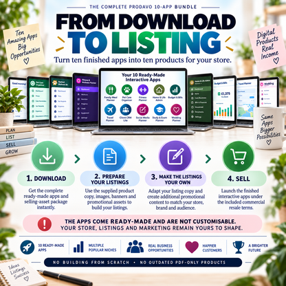 🚀📦 Ultimate 10-App Bundle — Ready-Made Digital Products