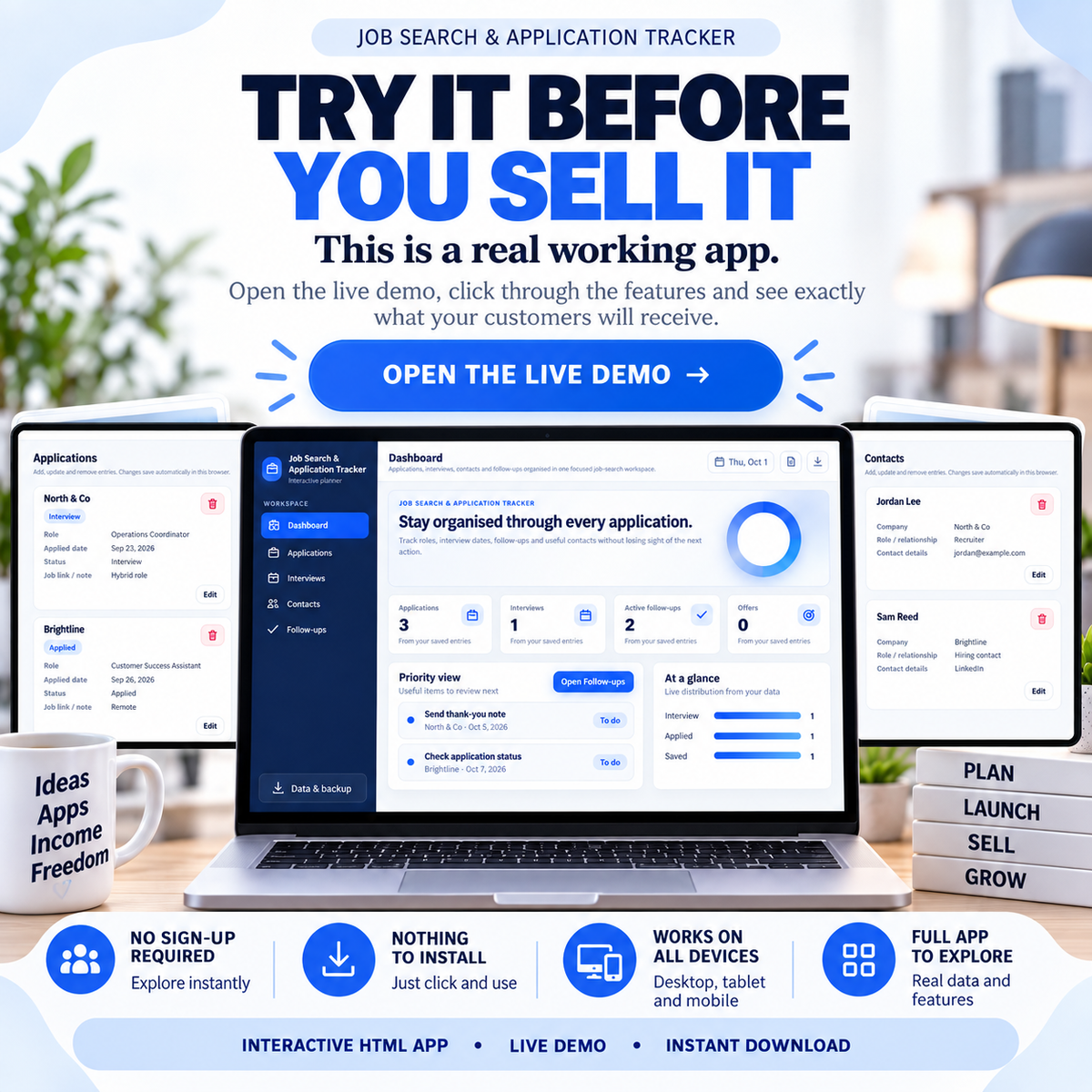 💼 Job Search & Application Tracker App — Ready-Made Digital Product