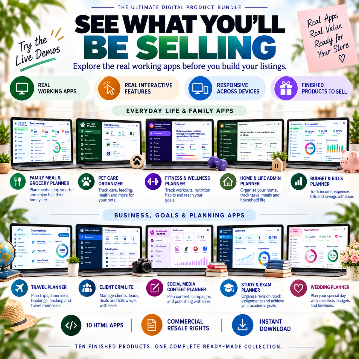 🚀📦 Ultimate 10-App Bundle — Ready-Made Digital Products