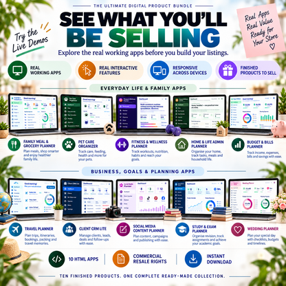 🚀📦 Ultimate 10-App Bundle — Ready-Made Digital Products