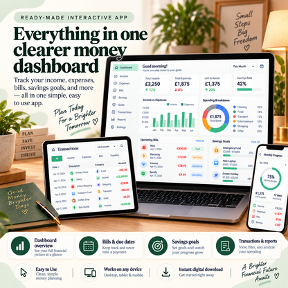💰📱 Budget & Bills Planner App — Interactive Personal Planner